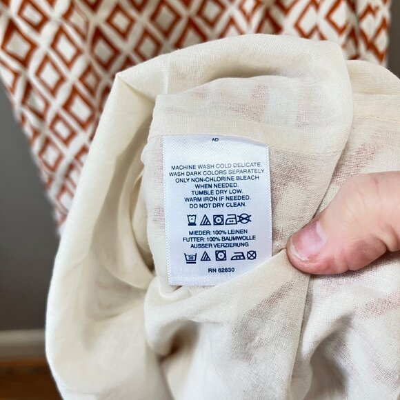 Lands End Womens Sleeveless Geometric Print Dress Size 6 With Beaded Neckline 10 - Picture 6 of 7